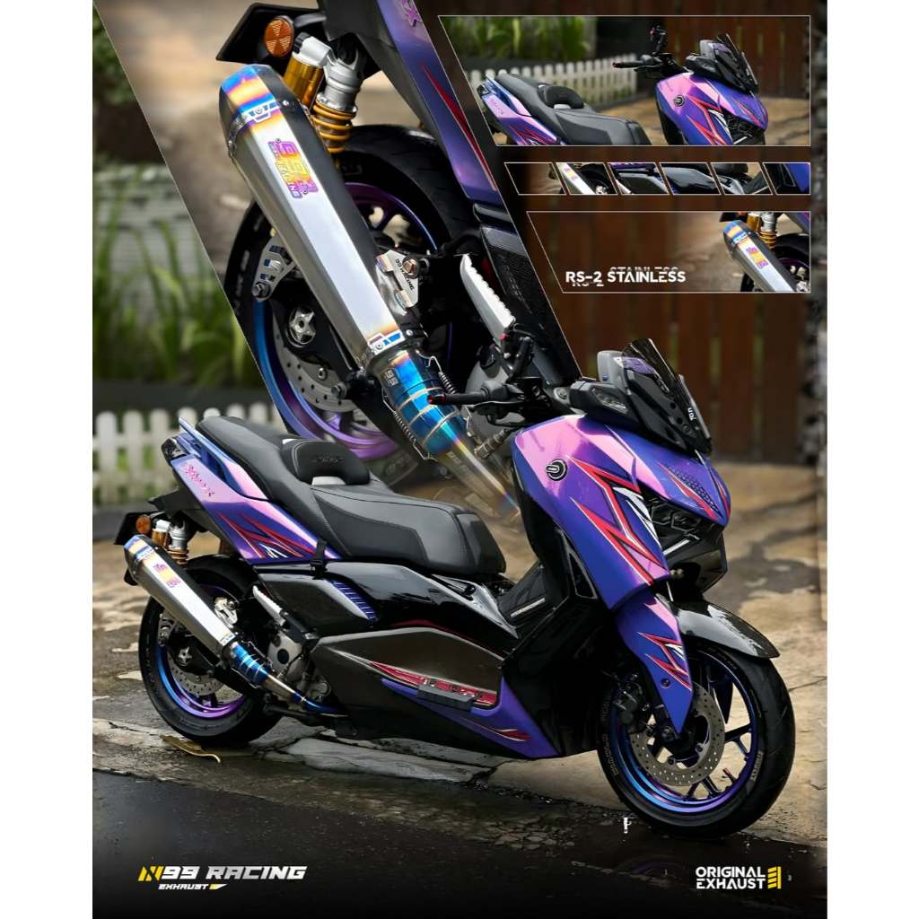 Jual Knalpot XMAX 250 XMAX 300 Fullsystem Original 99 Racing Type RS-2 ...