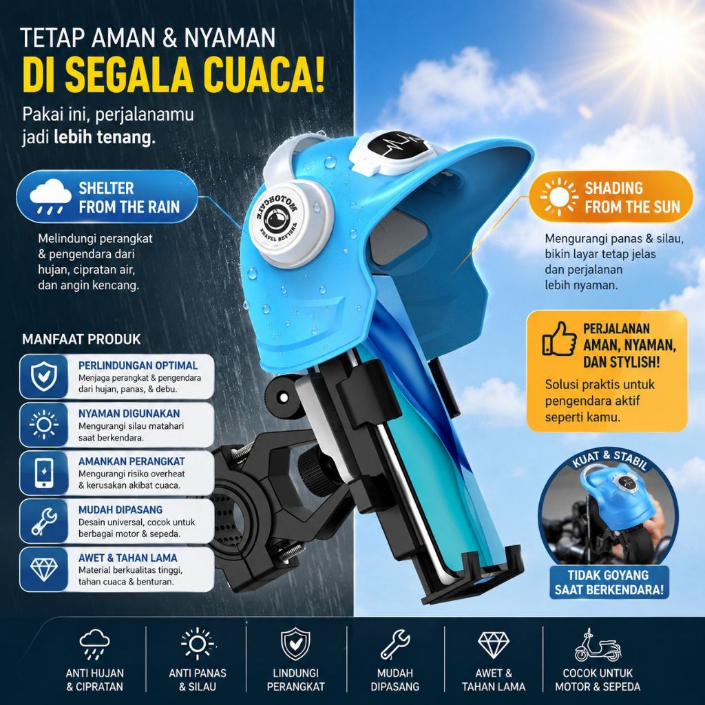 Jual Phone Holder Hp Stang / Rak Navigasi/pengendara/sepeda motor/helm ...