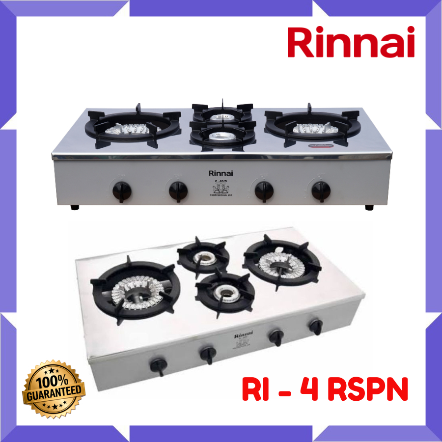 Jual Kompor Gas Rinnai 4 Tungku Stainless RI 4RSPN RI4RSPN Komersial ...