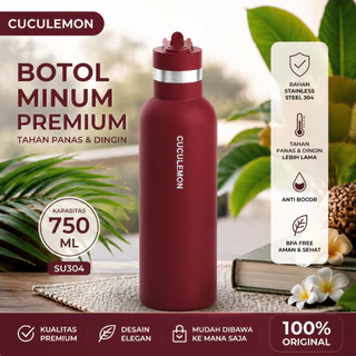 CucuLemon Tumbler Stainless Termos Tahan Panas Dingin 24 jam 1000ml Water Bottles