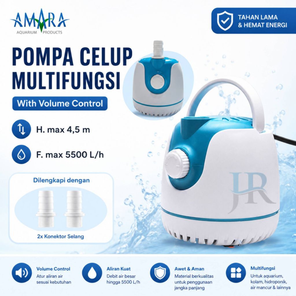 Pompa celup kolam hidroponik aquarium bottom suction submersible pump Amara PSP