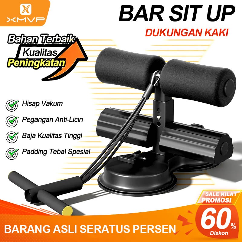 XMVP Sit-up Stand + Tali Resistance Band Peralatan Olahraga Portabel Penyangga Kaki