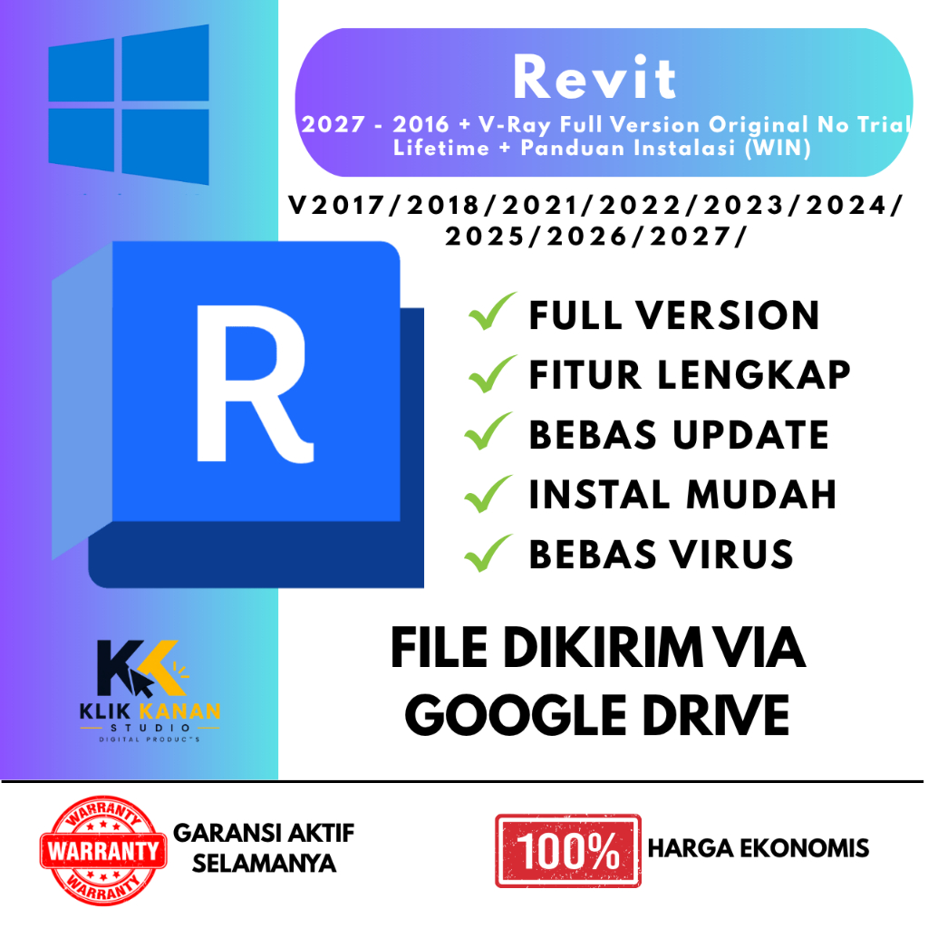 Jual Revit 2027 - 2016 + V-Ray Full Version Original No Trial Lifetime ...