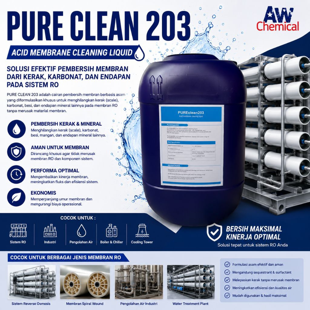 Jual PURE CLEAN 203 - Pembersih Membran RO (1Pail = 30Kg) | Shopee ...