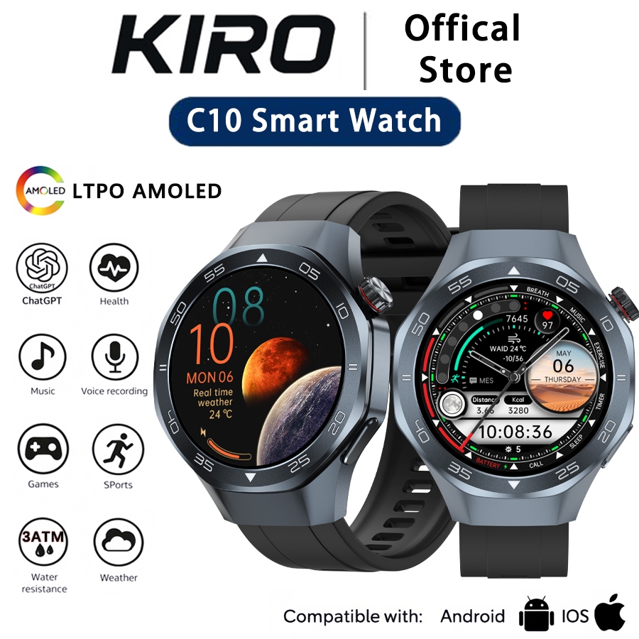 Jual KIRO jam tangan pria C10 smart watch for men,5ATM Tahan Air ...