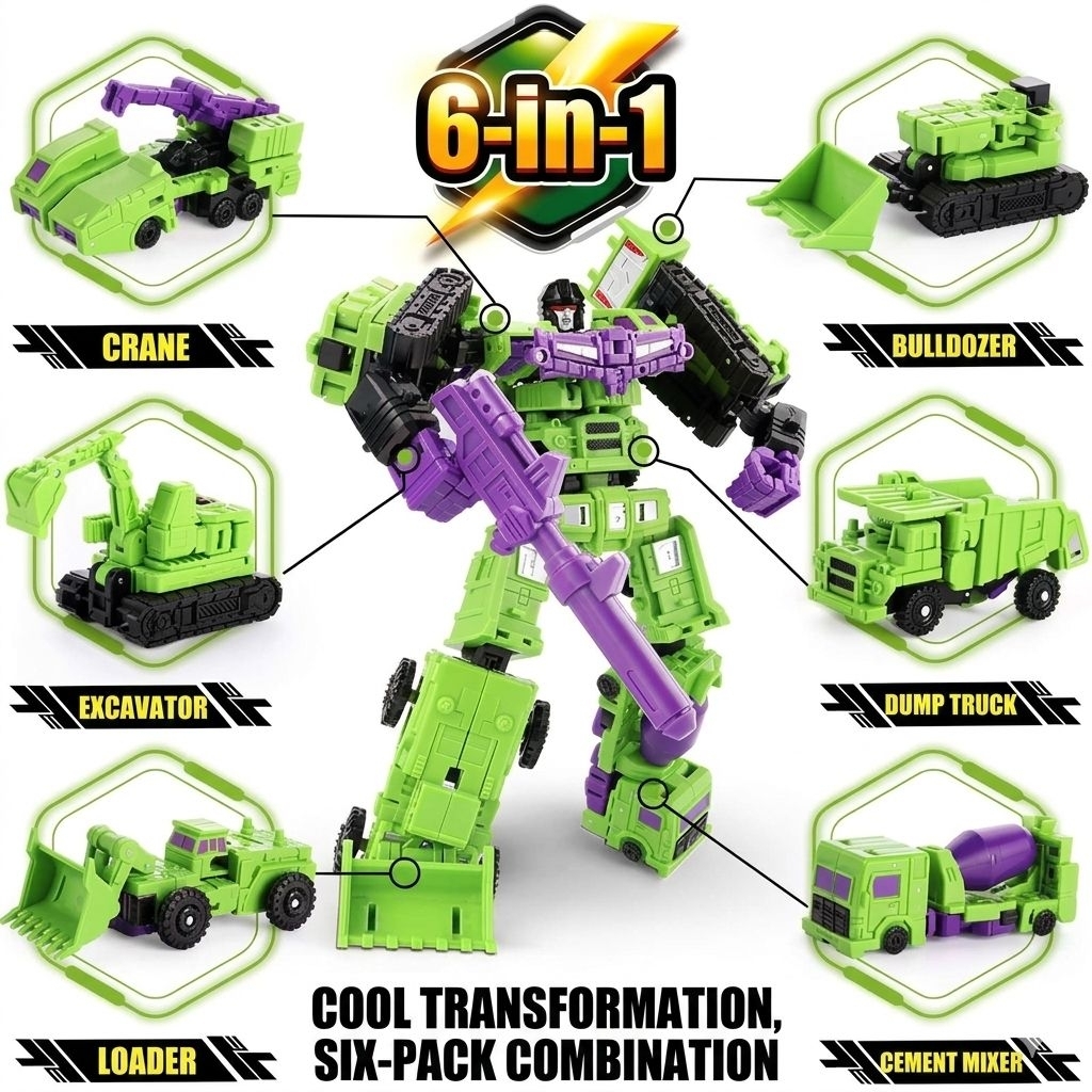 Jual Mini Combiner Transformer Devastator Action Figure 6 in 1 [ 22Cm ...