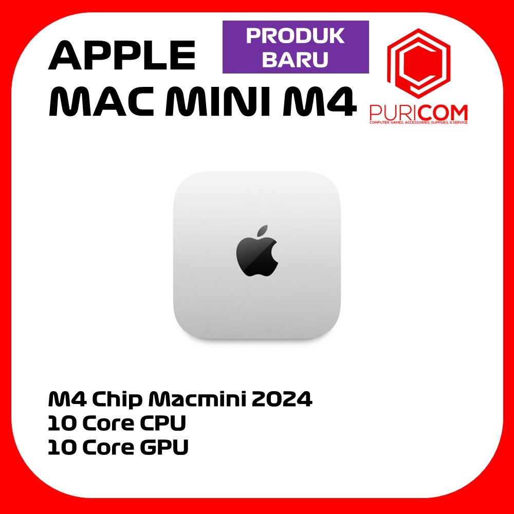 Jual Apple Mac Mini M4 2024 10-Core CPU 10-Core GPU 16GB 256GB | Shopee ...