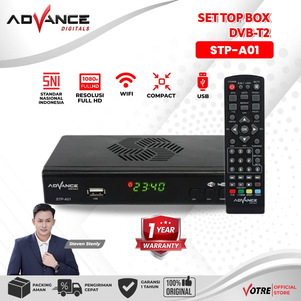 Advance STP A01 STB TV DIGITAL Garansi Resmi 1 Tahun/STB Digital DVBT2 Full HD/Receiver Set Top Box