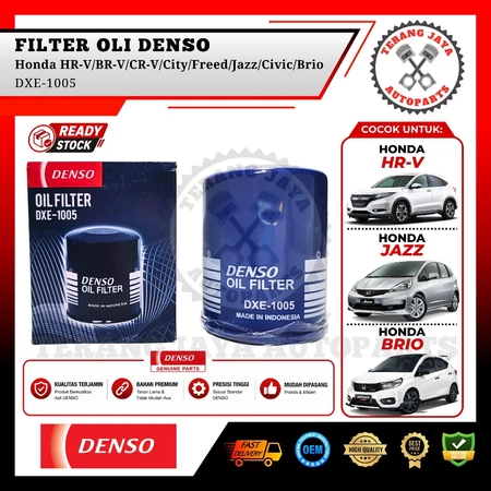 Filter Oli Denso Honda Brio/Jazz/Civic/City/Freed/HR-V/BR-V/CR-V DXE-1005 ASLI