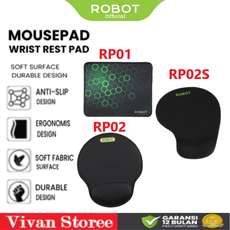 Jual ROBOT Mousepad Alas Mouse Anti Slip Design Ergonomic Pad Series ...