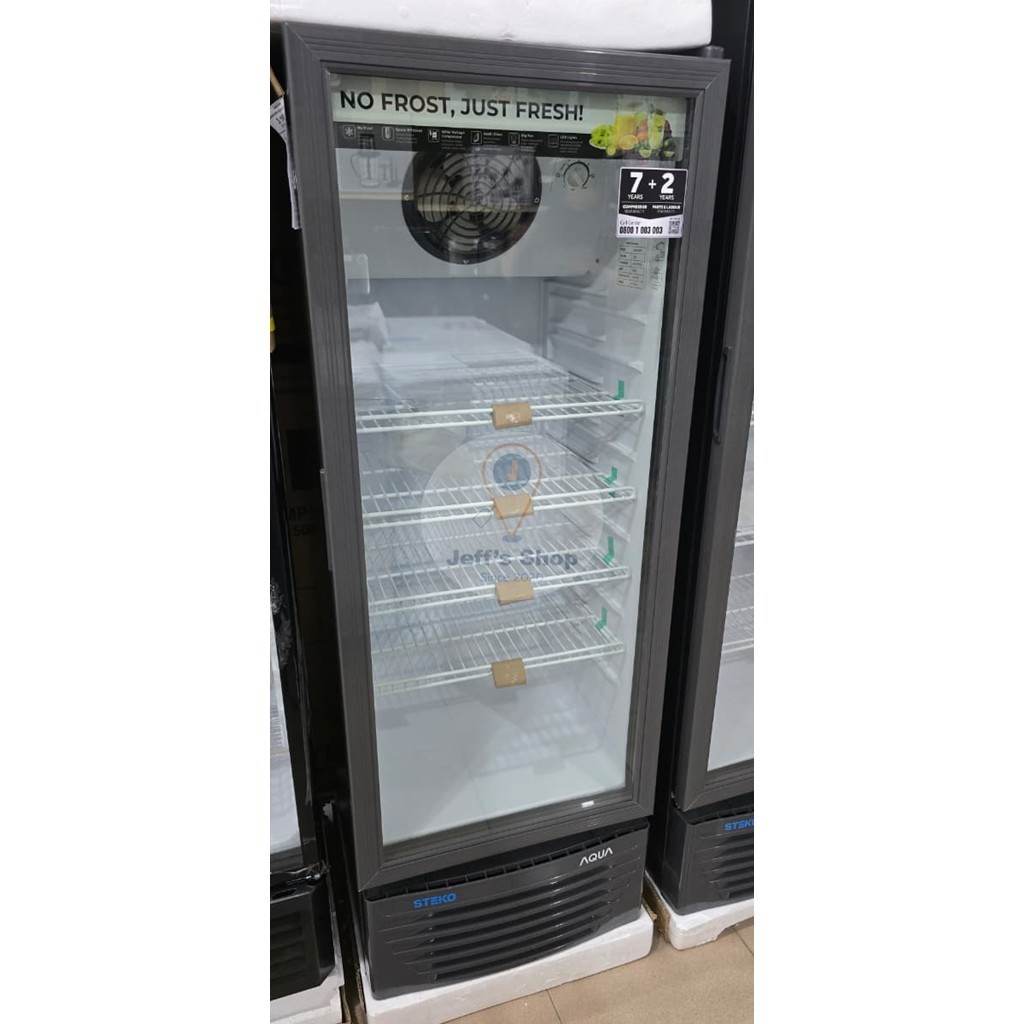 Jual Aqua Kulkas Showcase 4 Rak [230 Liter] AQB 250NF | Shopee Indonesia