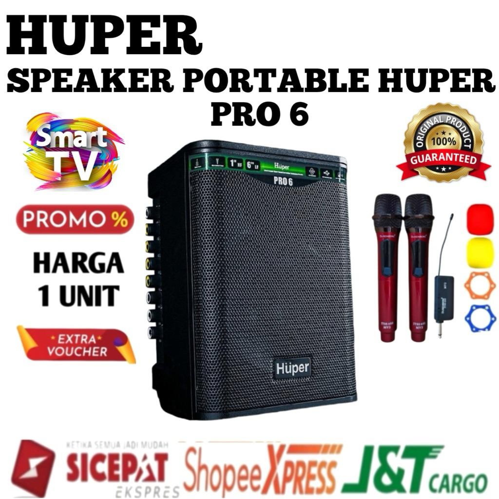 Jual Speaker Portable Huper Pro 6 Original Speaker portable Huper 6 ...