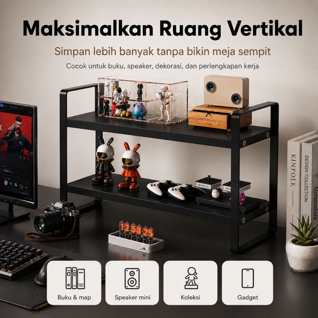 Jual Rak Desktop Storage Rak Buku Minimalis Rak Serbaguna Desktop Rak ...