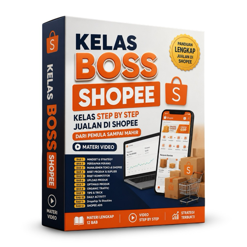 Jual KELAS BOSS SHOPEE - Kelas Step by step jualan di Shopee dari ...