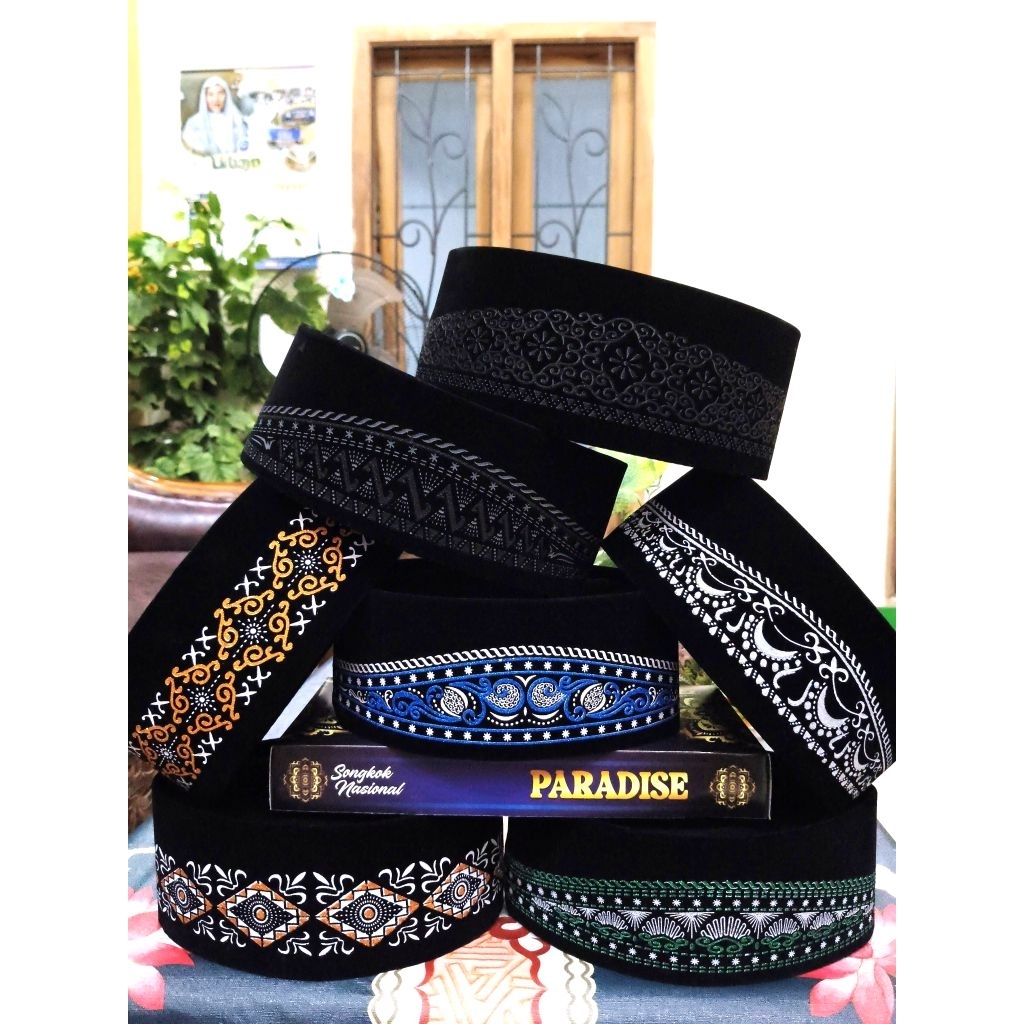 Peci Songkok Batik Printing Kopiah Hitam Batik