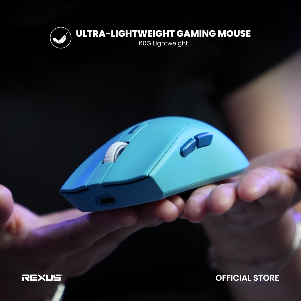 Rexus Xierra RX108 V2 Mouse Gaming Wireless Dual Connection - Include Charging Dock (7)