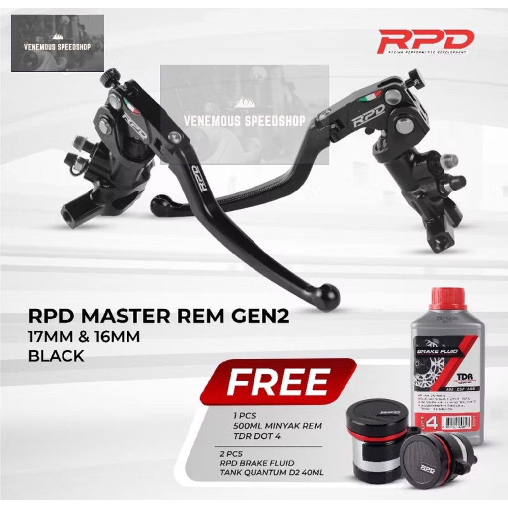 Jual Paket Master Rem RPD By TDR Kanan 17MM + Kiri (14MM/15MM/16MM ...
