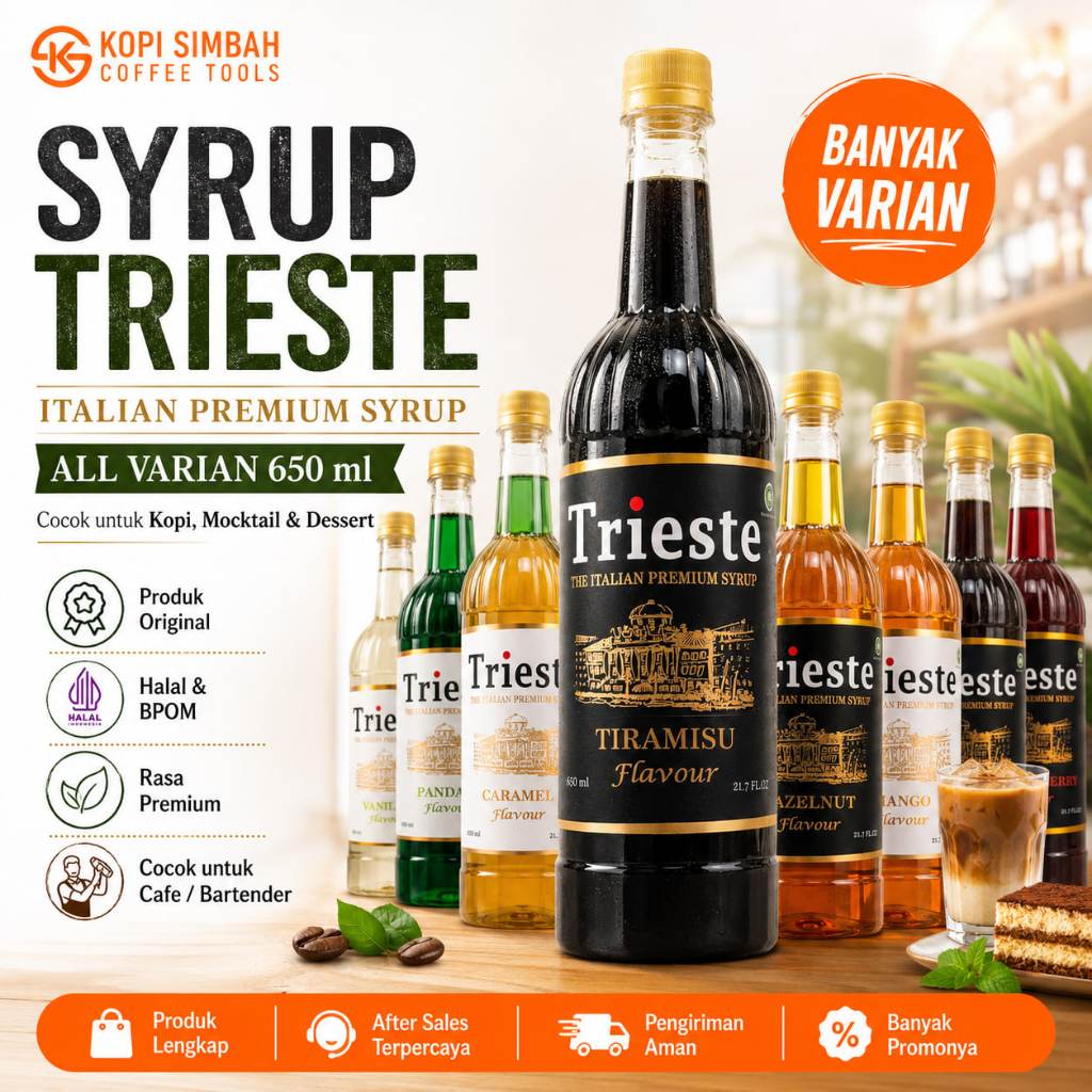 Jual Syrup TRIESTE All Varian 650 ml Italian Premium Flavoured Sirup ...