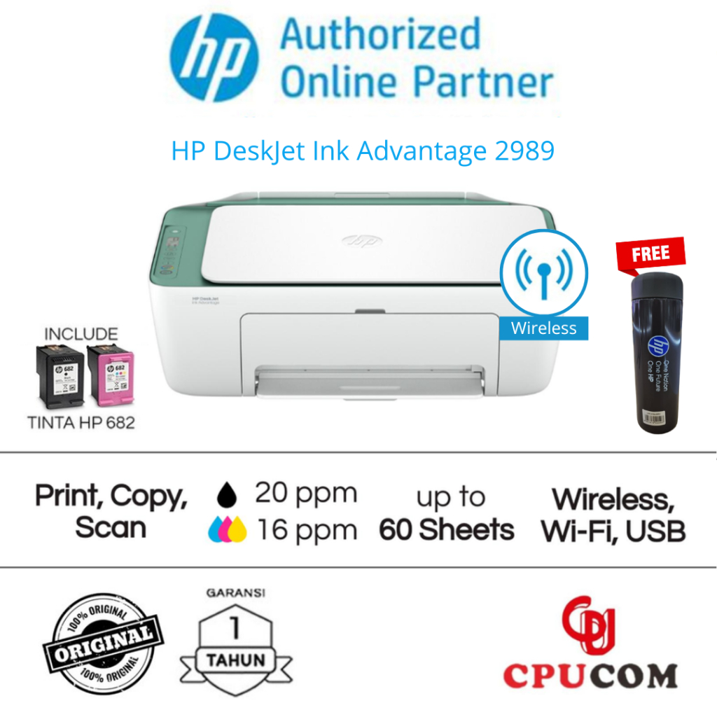 Jual Printer HP DeskJet Ink Advantage 2989 Print Scan Copy Wi-Fi USB ...