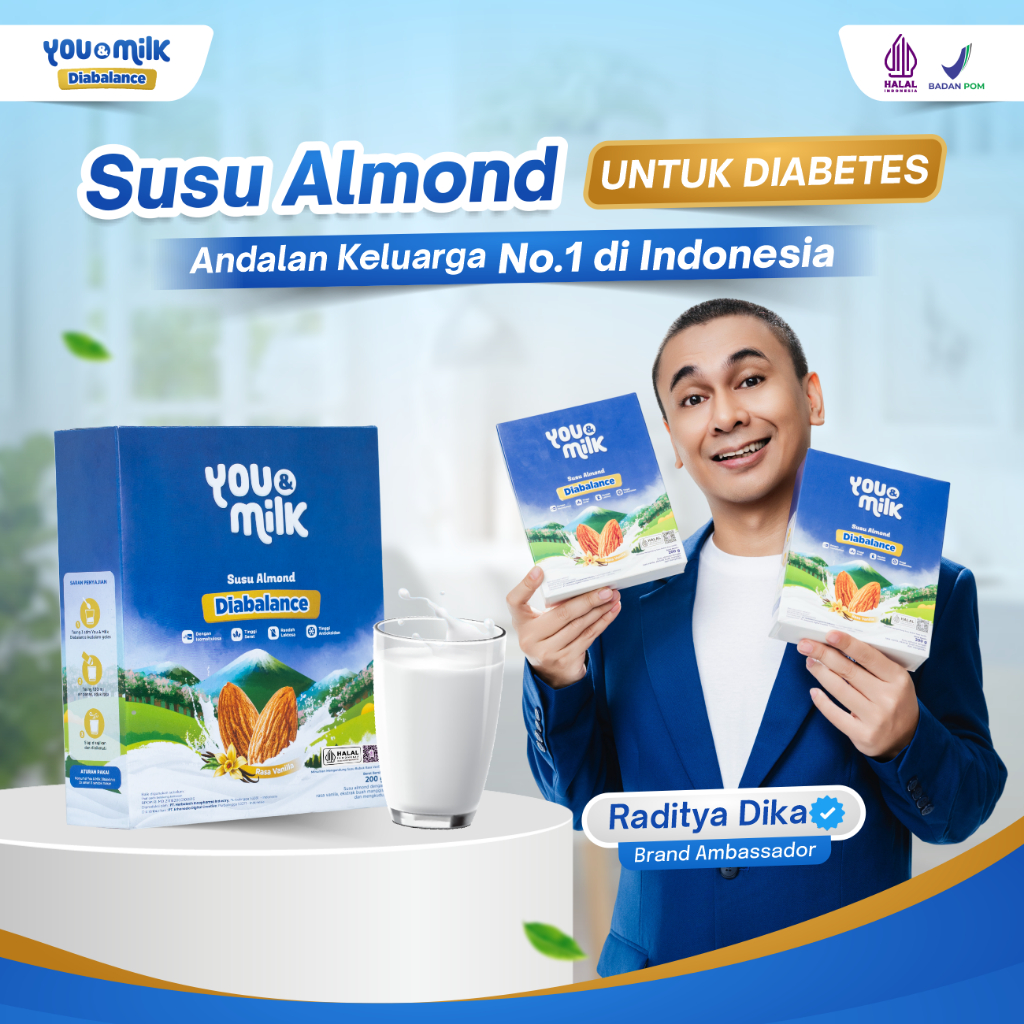 You & Milk Diabalance 3 Box Susu Almond Diabetes Turunkan Gula Darah Rekomendasi Untuk Keluarga Anda