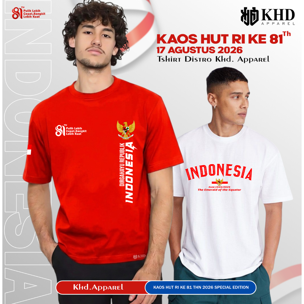 Jual KHD Sport ll KAOS DISTRO MERAH PUTIH 17 AGUSTUS HARI KEMERDEKAAN ...
