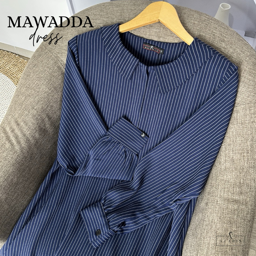 Mawadda Dress / Baju couple / Gamis Stripe / Gamis hitam / Dress Putih / Dress Syari / Gamis Salur / Gamis Umroh