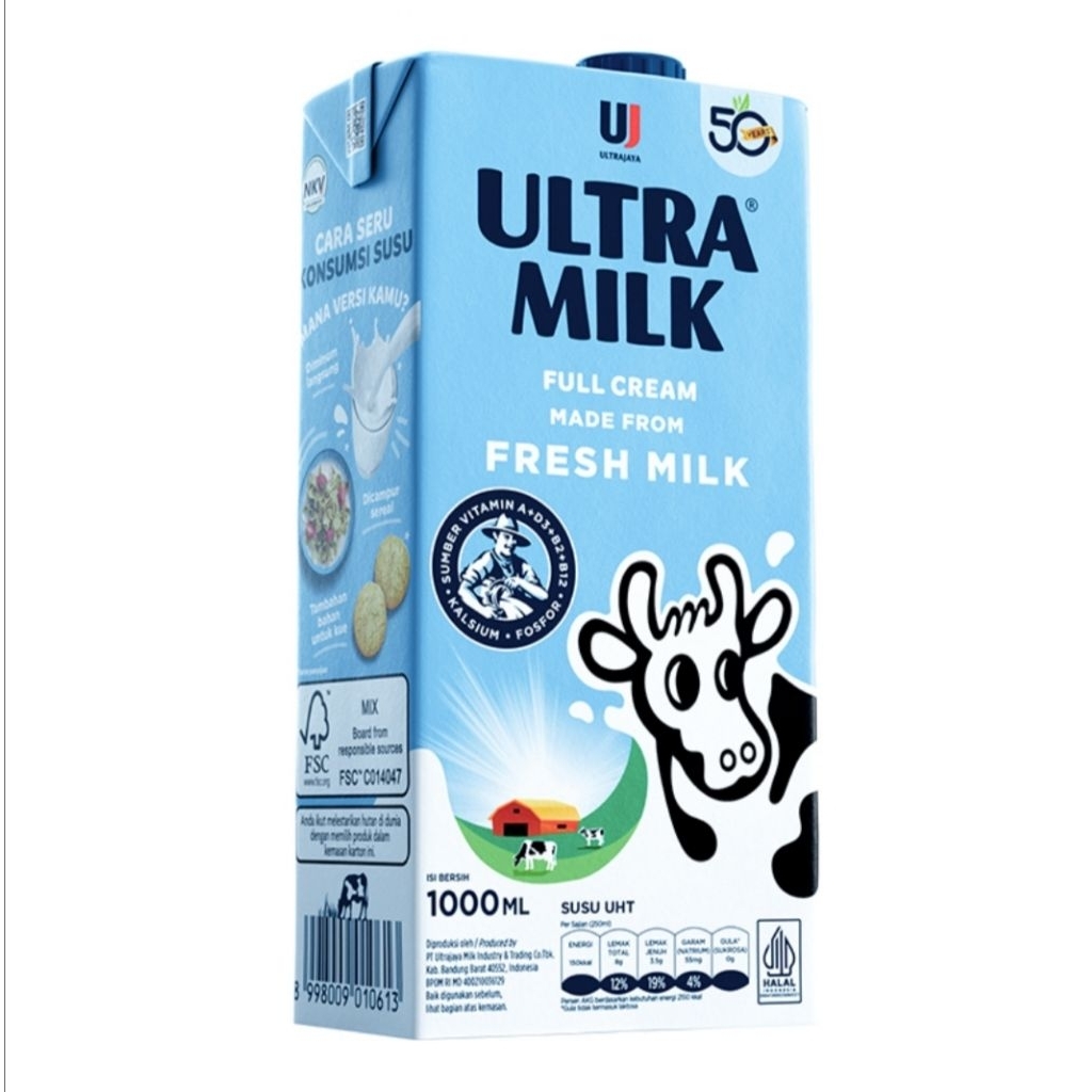 Jual ULTRA MILK Susu UHT Full Cream 1 Liter | Shopee Indonesia