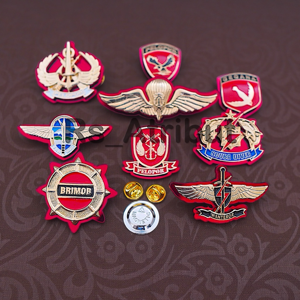 Jual Pin Roda Wing Penerjun / Pelopor / Scuba Diver / Wanteror / SAR ...
