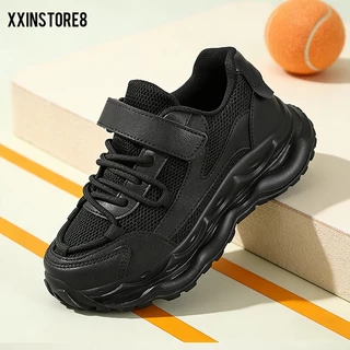 Sepatu Anak Sneakers Hitam Mesh Diskon Besar