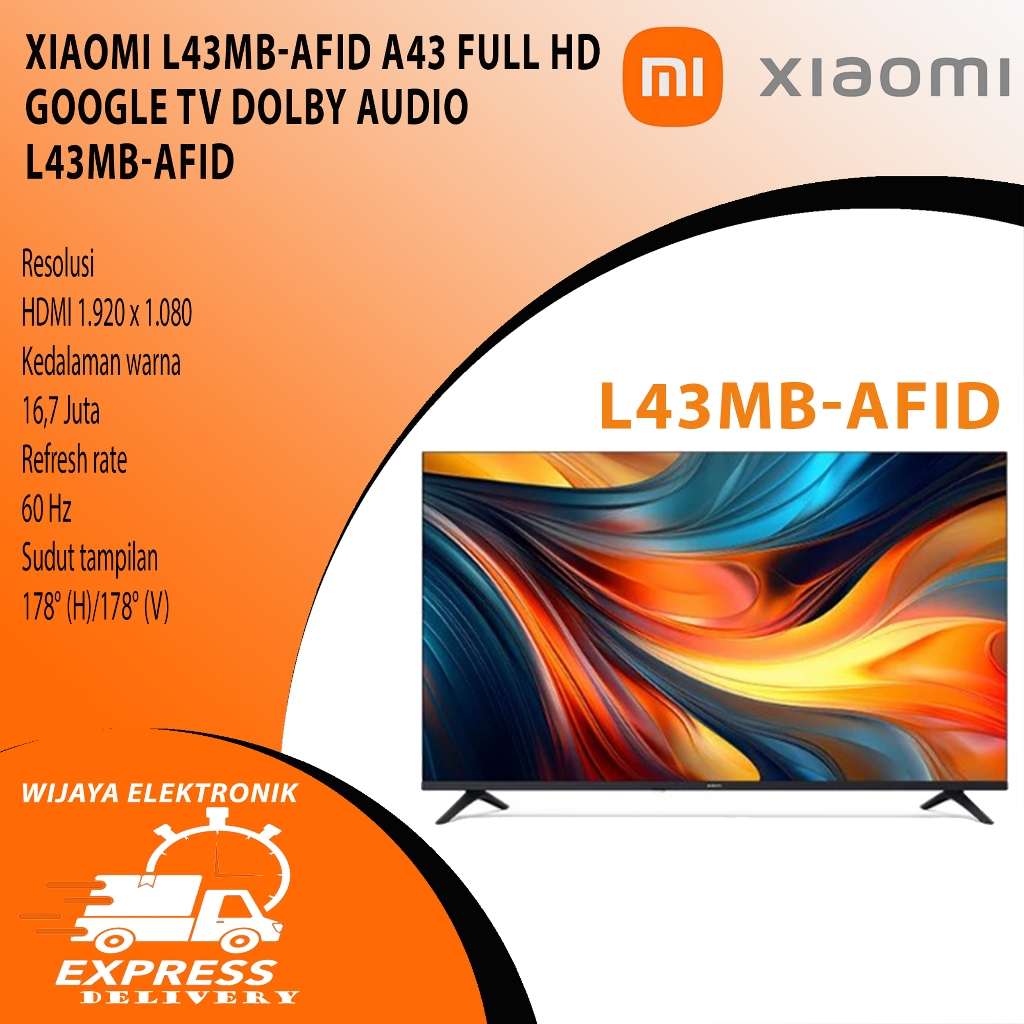 Jual Xiaomi L43MB-AFID I43 Inch Google TV / Smart TV Full HD 2026 I ...