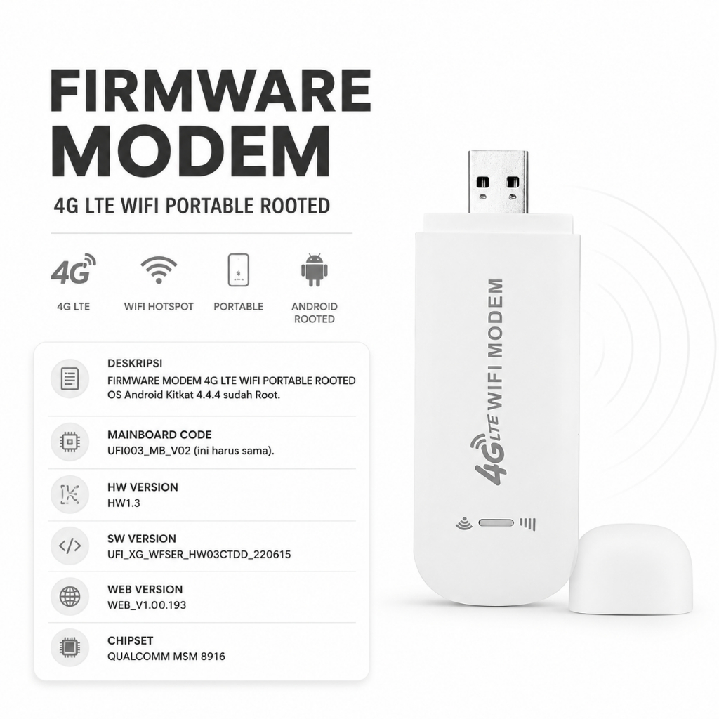 FIRMWARE USB MODEM 4G LTE WIFI ROUTER PORTABLE ANDROID ROOTED
