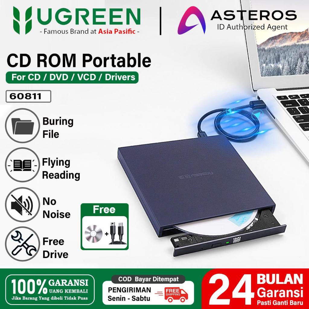 Jual UGREEN CD ROM External DVD Drive Slim Portable Optical Writer For ...