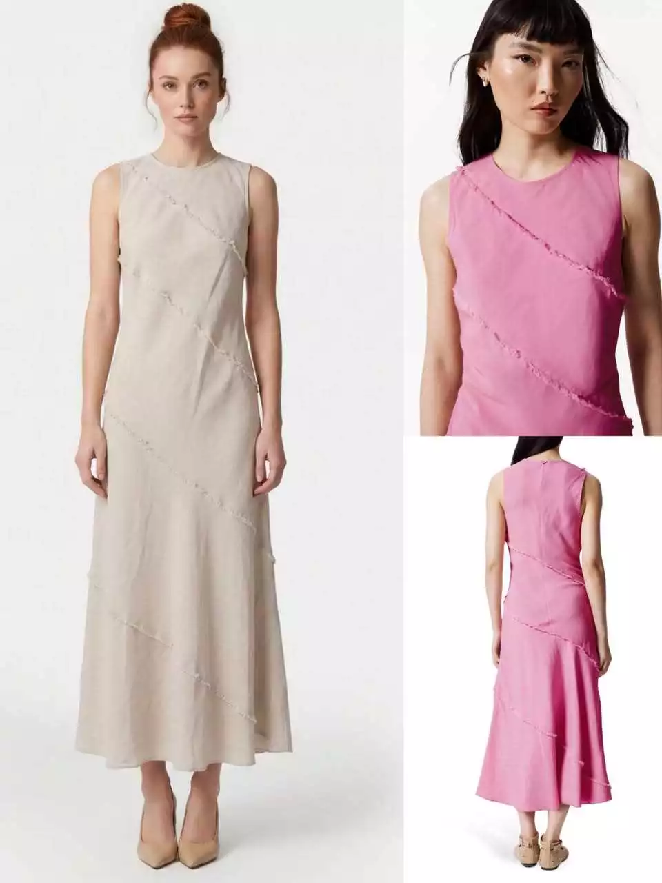 Maxi Dress Wanita OS Women's Fringe Detail Dress - 2613