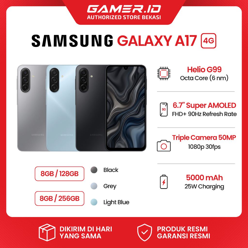 Samsung Galaxy A17 4G | 8/128GB 8/256GB | Mediatek Helio G99 | Super AMOLED 6.7" 90Hz | 5000 mAh