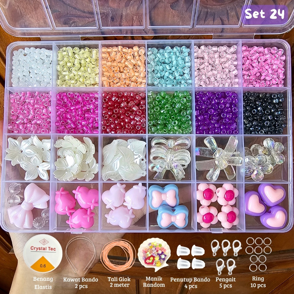 Jual DIY Beads - Set Manik Manik Lengkap dan Tali - Gelang Manik