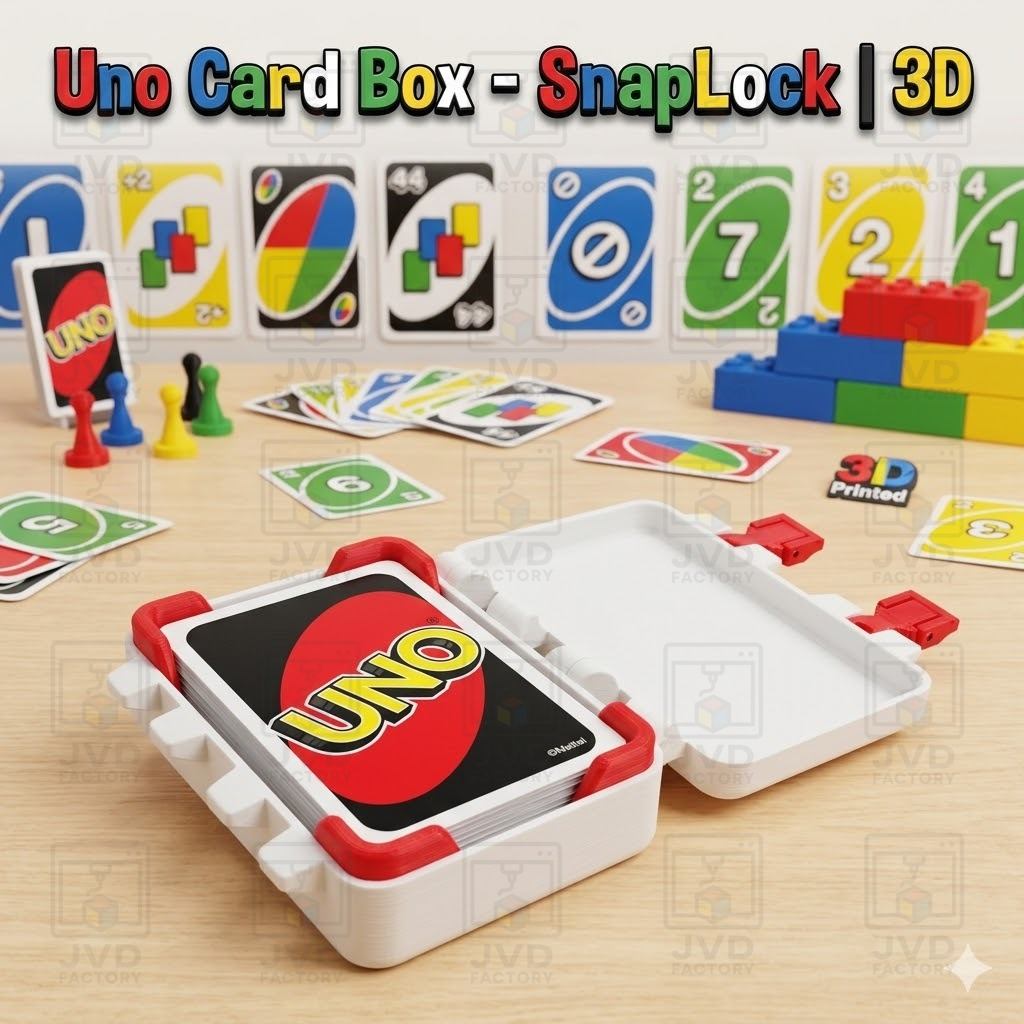 Jual Uno Card Box - SnapLock | 3D | Shopee Indonesia