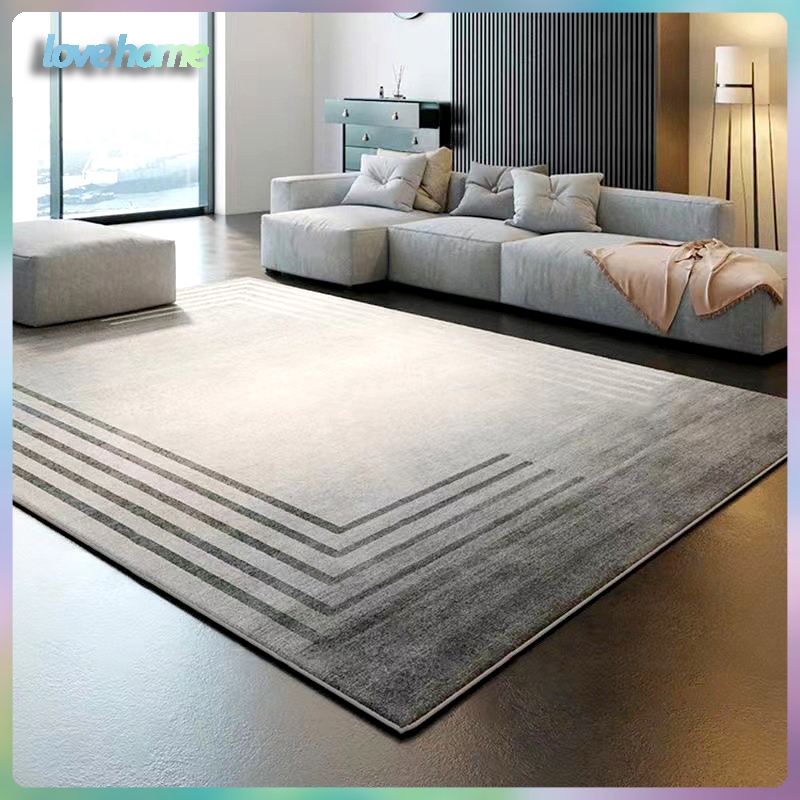 Karpet Lantai Minimalis Estetik 150x200 / 200x300 Anti Slip Bahan Lembut Untuk Ruang Tamu Kamar Tidur Kantor Import