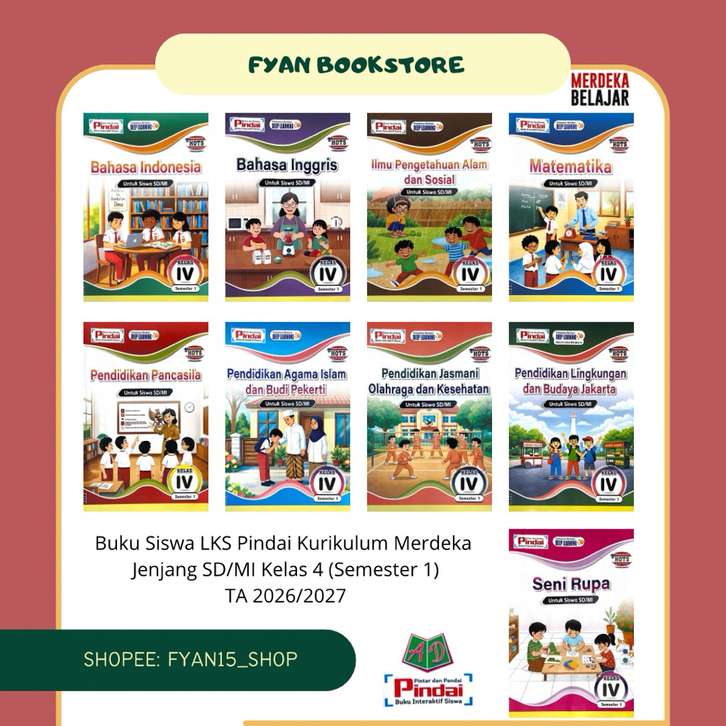 Jual Fyan Book Store: Buku LKS Pindai Siswa SD/MI Kelas 4 Semester 1 ...