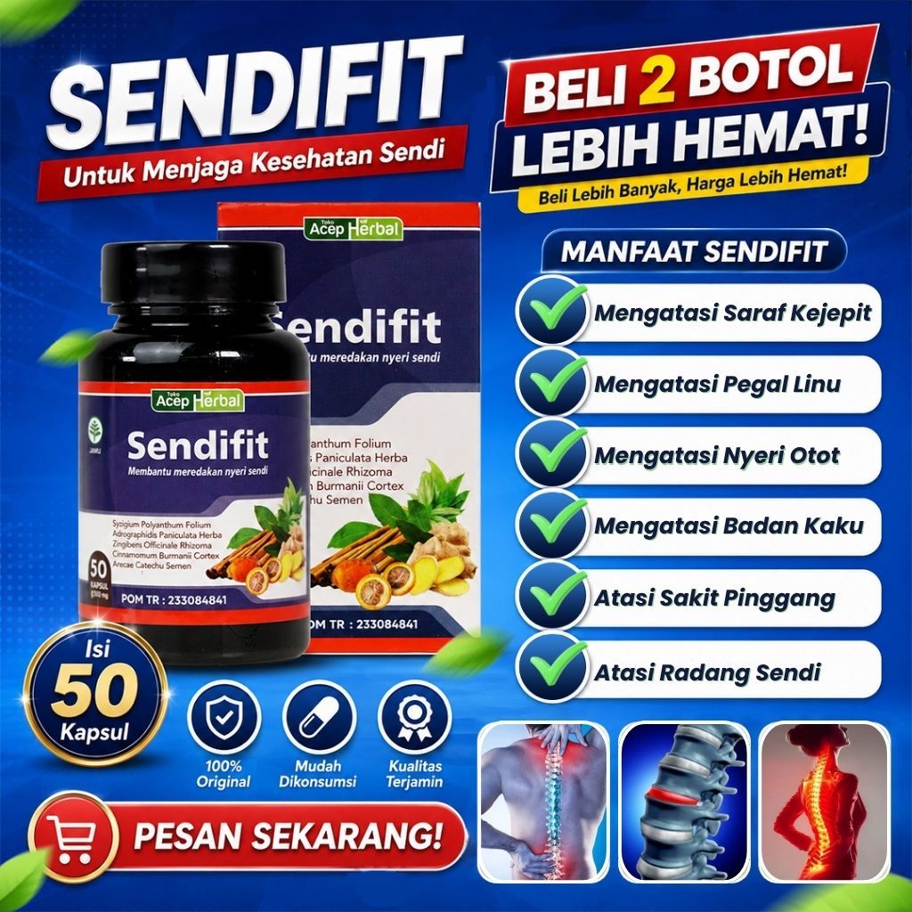 Obat Syaraf Kejepit  Ampuh untuk Membantu Meredakan, dengan Efektivitas yang Tidak Sama pada Semua Orang Sendifit Kapsul Asli 100% Original Sudah BPOM Dan Halal MUI