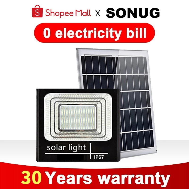 Lampu Plafon Indoor & Outdoor Tenaga Surya Seri 2000W LED + Remote Control