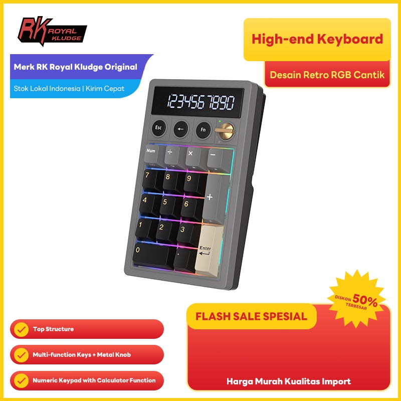 Jual RK Royal Kludge M20 Numeric Keypad Calculator 2 In 1 With Toggle ...