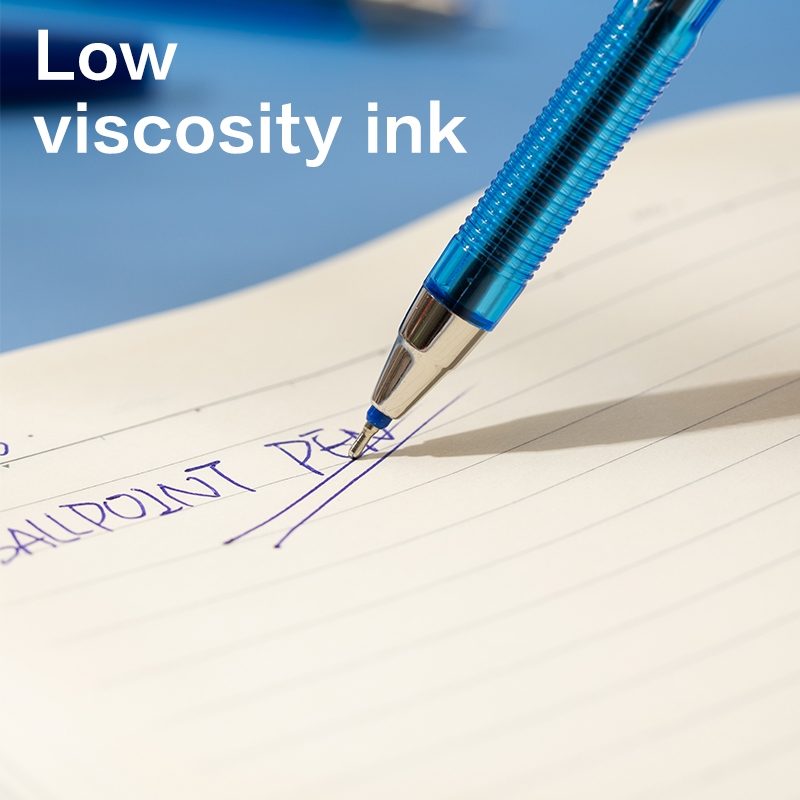 [12PCS] Ballpoint Pen 0.5 mm / Bulpoin Pena Desain Klasik Tinta Viskositas Rendah BANTEX BG6100 (5)