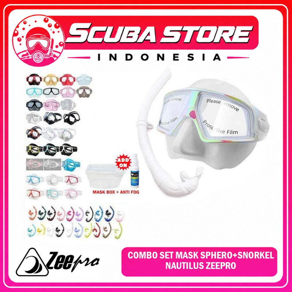Jual Paket Combo Set Mask Zeepro Sphero Snorkel Lipat Nautilus Flexible ...
