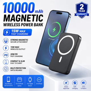 LENTIVEN Wireless Powerbank 10000Mah Mini Fast Charging Magsafe Magnetic 20W IPHONE