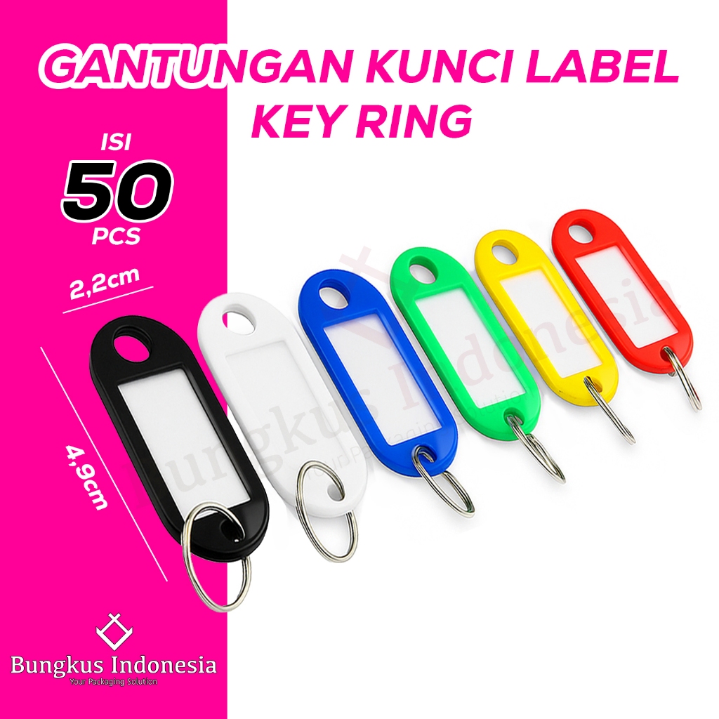 Jual Gantungan Kunci Label Nama / Key Ring | Shopee Indonesia