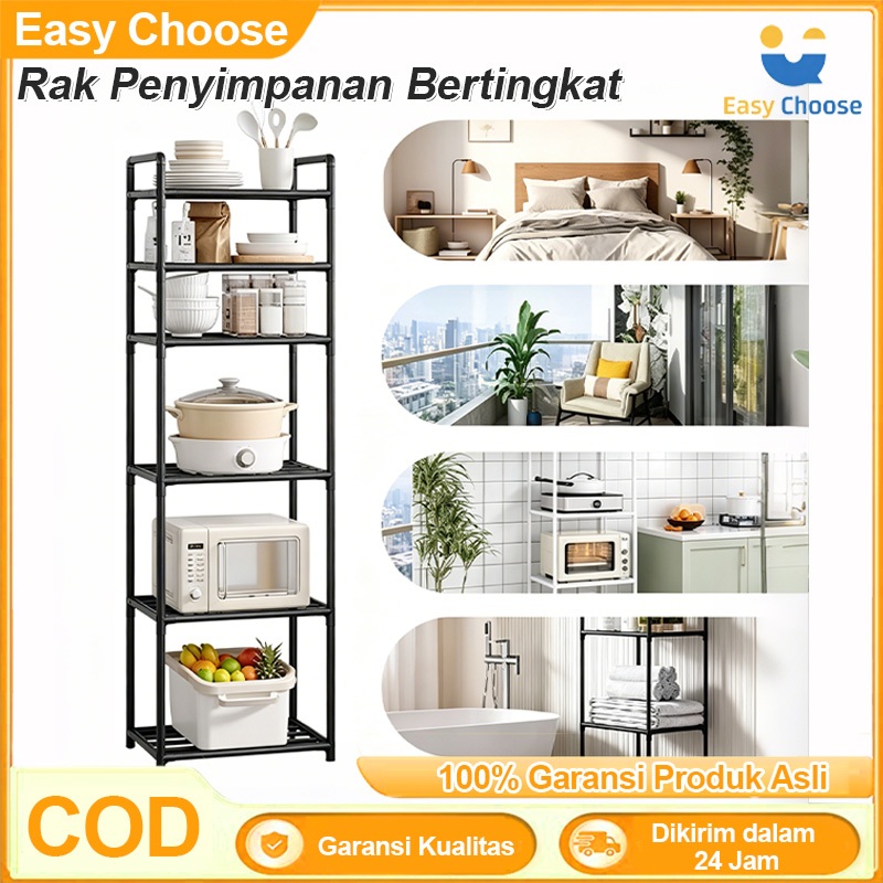 Jual Easy Choose Rak Dapur Rak Penyimpanan 6 Tingkat Rak Lantai Beroda ...