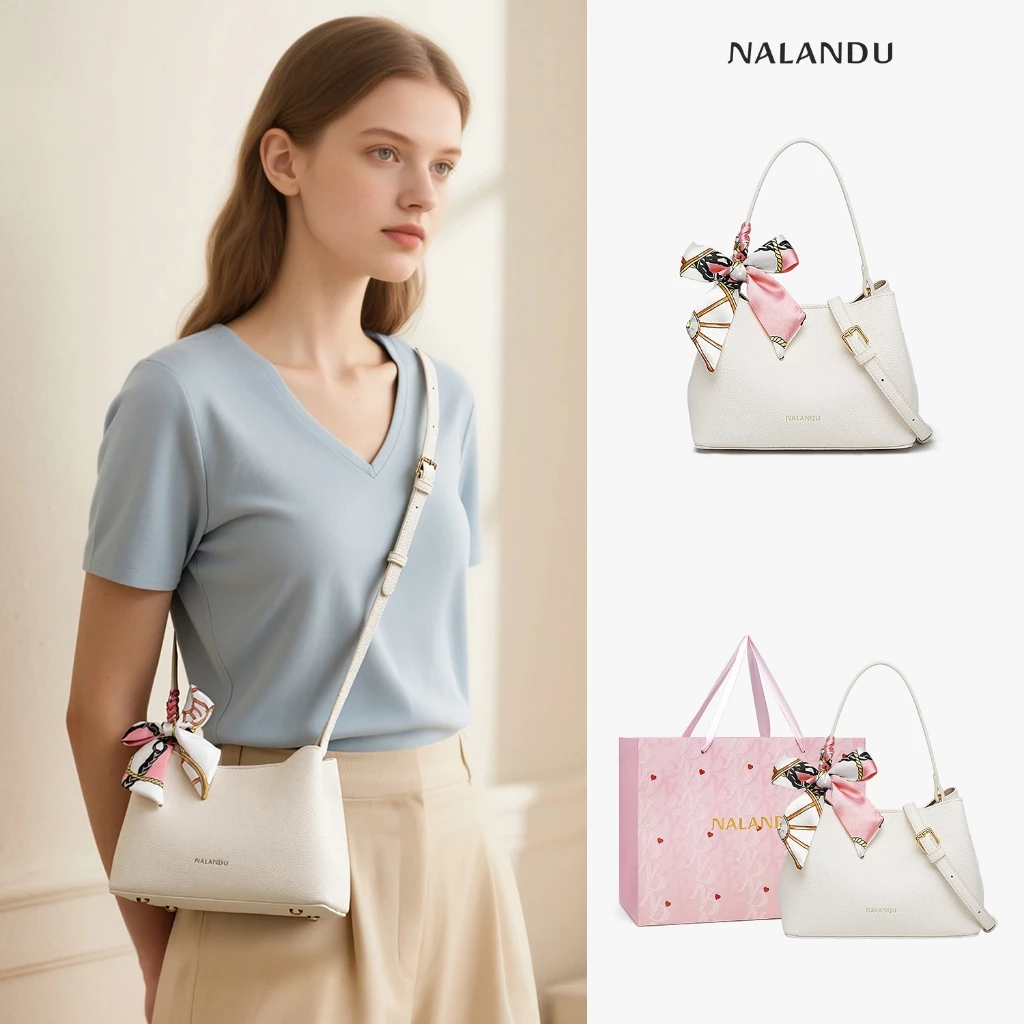 NALANDU Sling Bag Wanita Elegan Premium, Tas Selempang Wanita Korean Style Terbaru 2026, Bucket Bag Simple Shoulder Bag