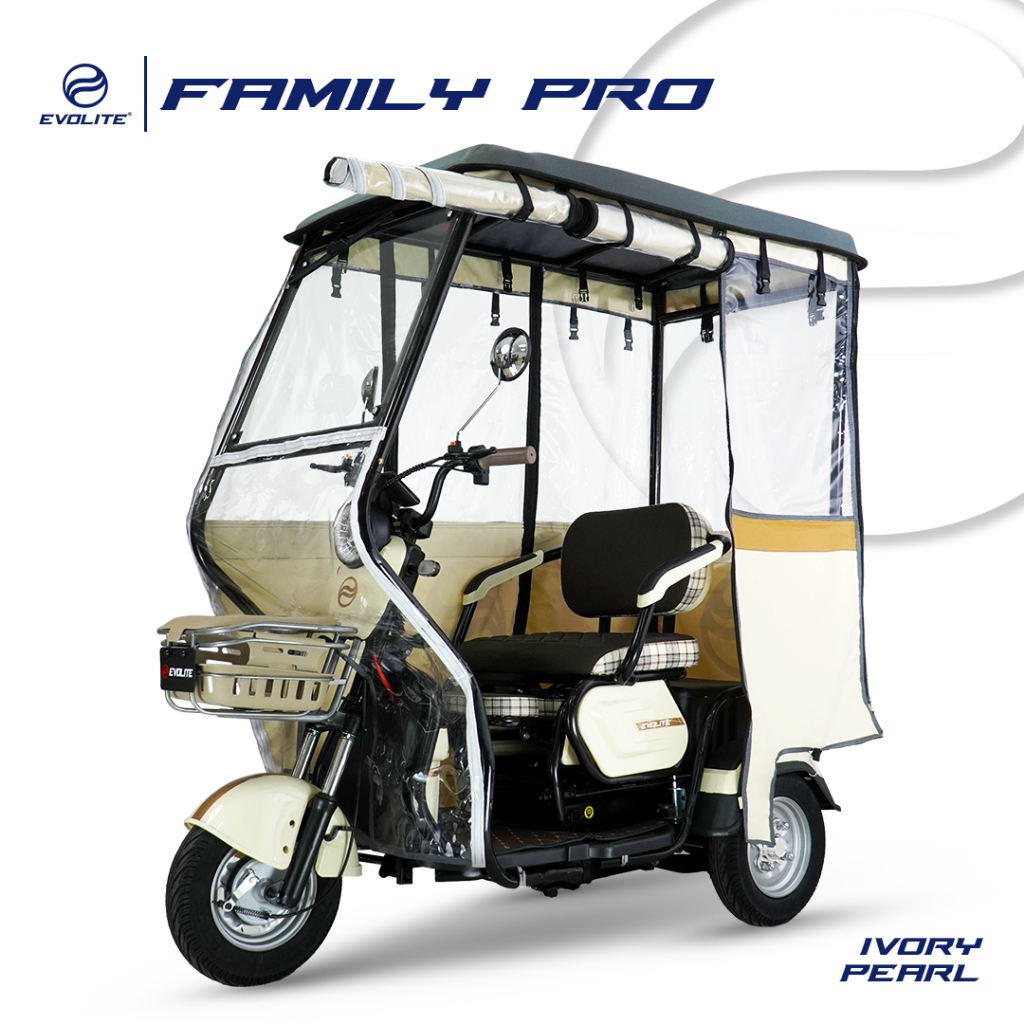 Sepeda Listrik Roda 3 Bajaj Listrik Premium Evolite Family Pro - Bergaransi Resmi & SNI