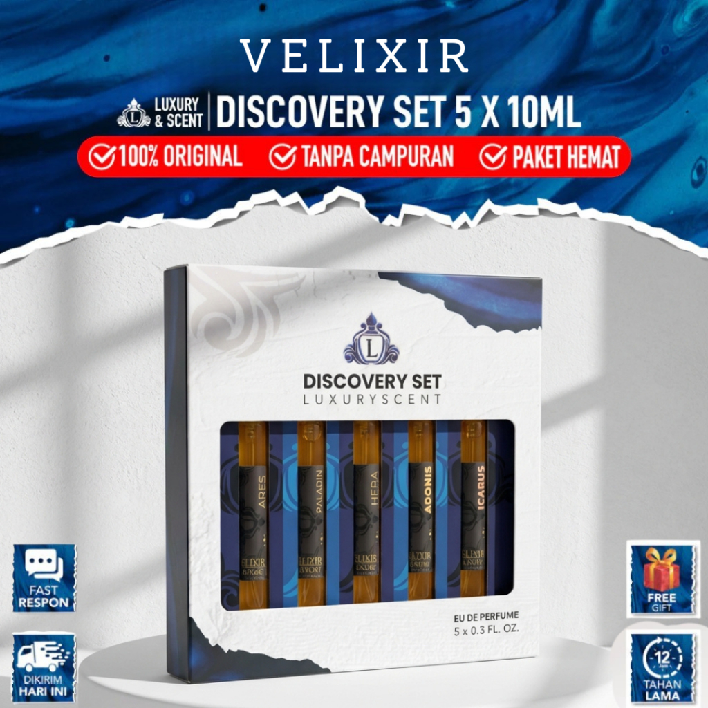 Jual VELIXIR DISCOVERY SET DECANT PARFUM (SHARE IN JAR) Travel Size ...