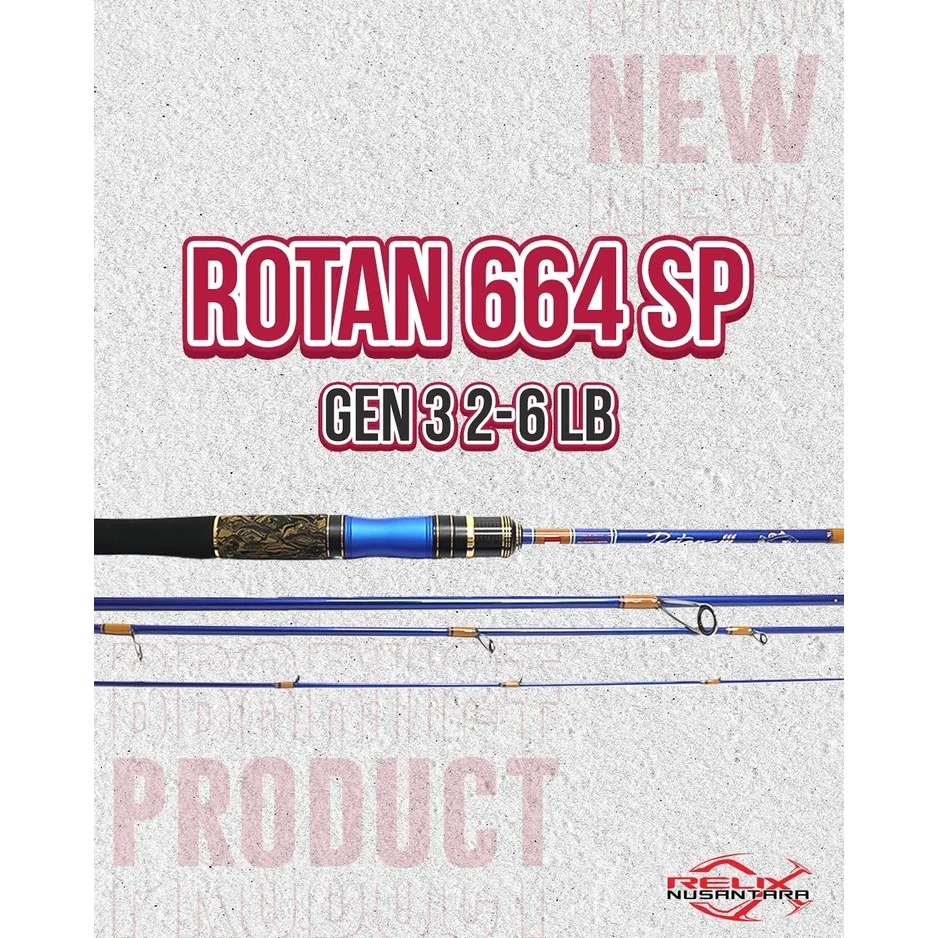 Jual Joran Rotan 664 GEN 3 2-6 lb SPINNING TRAVEL ROD RELIX